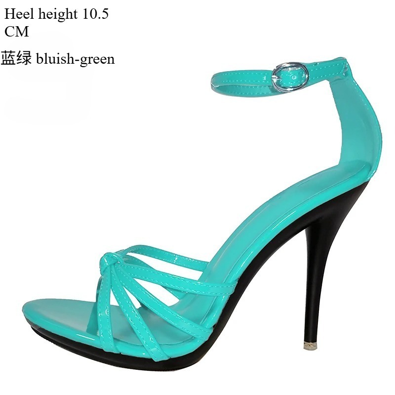 여름 오픈토 하이힐 앵클랩 여성 샌들 10cm 웨딩 파 - Women'S Shoes Quality 리뷰 및 가격