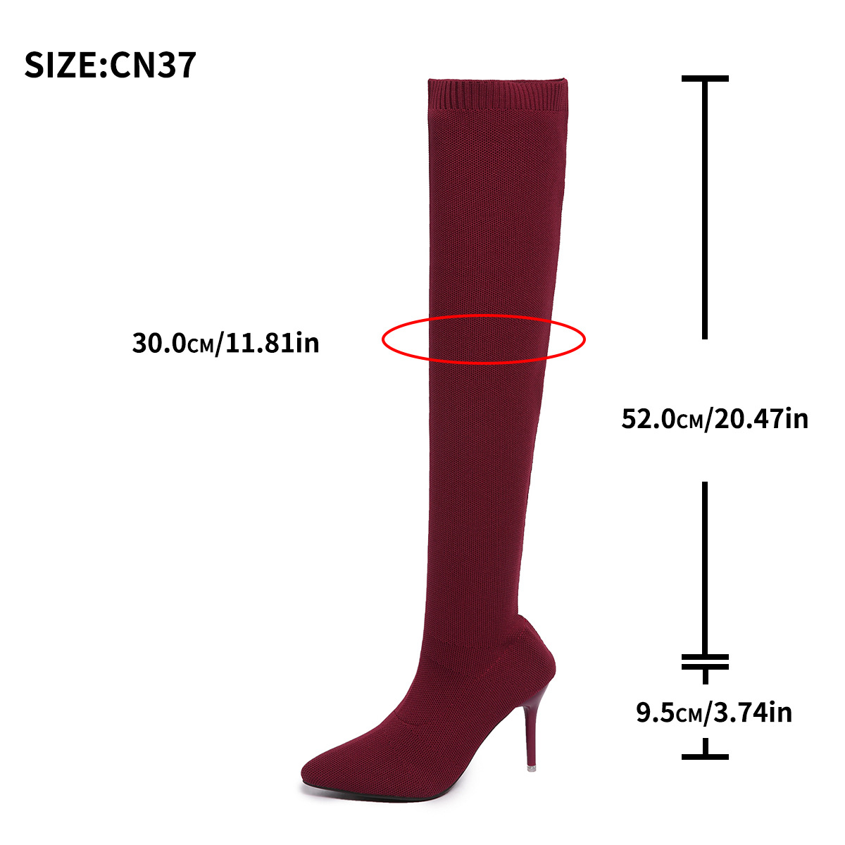 무릎 위까지 오는 길이의 여성용 얇은 굽의 하이힐 부츠 - Sock Boot Women 리뷰 및 가격