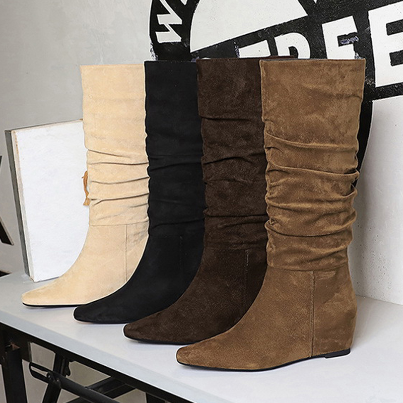 빅트리 신상 가을 겨울 디자인 깔창 포인티드 토 여성  - Knee High Boots Women 리뷰 및 가격